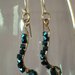 metallic blue swarovski earrings