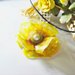 Collana in caucciù con pendente fiore Papavero giallo fatto in Sospeso Trasparente