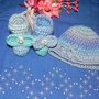 Scarpette e cappellino fatti a mano in pura  lana ad uncinetto  0-6 mesi
