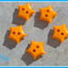 Set 10 bottoni stella arancione 15mm