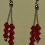 Orecchini pendenti Swarovski briolette color rosso