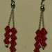 Orecchini pendenti Swarovski briolette color rosso