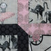 Trapunta patchwork in cotone stile gotico cm 114x141 "Gatti da brivido!"