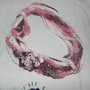 Sciarpa "Infinity Scarf" collana realizzata ad uncinetto toni del rosa