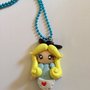 Collana microsfere con Alice in fimo