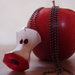 Collana mela, ciondolo in fimo torsolo di mela, mela color rosso, collana stile vintage, collana handmade