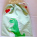 Sacchetto in cotone per bambino: il dinusauro che accompagna a scuola i vostri bambini!