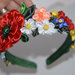 Cerchietto  con fiori kanzashi fatti a mano
