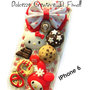 Cover IPhone 6/6s  kawaii caramelle candy cute cookie biscotti fiocco pan di stelle cioccolato dolce rotolo alla canella