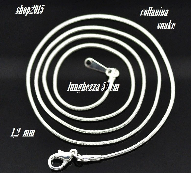 Catenina Con Trama Spighettata In Argento 925, Lunga 66 Cm, Ideale Per Ciondoli, Peso 1,91 G, Classica Elegante Per Uomo E Donna