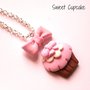 COLLANA CIONDOLI CHARMS FIMO CUPCAKE LOLLIPOP GOCCIOLE MACARON TORRE EIFFEL