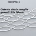 50 cm  Catena, catenella chain maglia  ovale Argentato  23mmx8mm