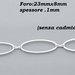 50 cm  Catena, catenella chain maglia  ovale Argentato  23mmx8mm