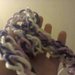 Calda sciarpa fatta a mano con filato colorato italiano sfumato
