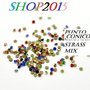 25 pz Mix Strass Termoadesivi Punta Hotfix ss6 2×1.3mm