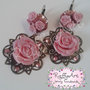 Orecchini pendenti “Rosa rosae”
