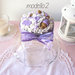 Barattolo porta-biscotti decorato con panna e dolci lilla in fimo