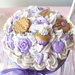 Barattolo porta-biscotti decorato con panna e dolci lilla in fimo