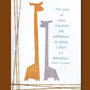 Stampa di aforisma di Dante Alighieri  con  giraffe e filli di lana