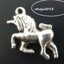 Charm Ciondolo  unicorno 3d Argento antico 23×16mm 