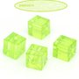 10 Distanziatori Perle a Cubo  Verde 7mmx8mm 