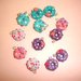 CIONDOLO FIMO - CIAMBELLA DONUTS - colori pastello  - per creare orecchini, collane, bracciali, braccialetti 