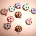 CIONDOLO FIMO - CIAMBELLA DONUTS - cioccolato  - per creare orecchini, collane, bracciali, braccialetti 
