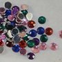 10  pz Mix cabochon tondi  strass in acrilico 8 mm