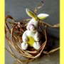 Segnaposto Pasqua- coniglio bomboniera battesimo 