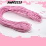 50 cm  filo , cordino cotone cerato rosa spessore 1,5 mm