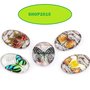 5 Cabochon Cammeo Ovale in Vetro  con farfalla 18x13 mm