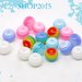 15 mix  Distanziatori Perle a Sfera  in resina 8 mm a striscee