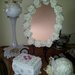Specchio decorato con rose in pasta di mais