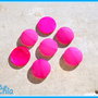 lotto 8 pezzi perlone a disco fucsia