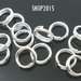 10 anellini , anelli apribili 6 mm  a doppio giro  argentato 