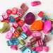 Lotto 40 pz perle madreperla di diverse forme e colori