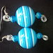 Orecchini Ciondoli Pendenti con perla grande 20mm con palla rotonda a striscie e alluminio lotto stock bigiotteria