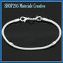 base bracciale a due Chiusure Moschettoni 19 cm per perle a foro largo  argentato