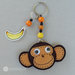 Portachiavi scimmia con banana