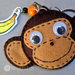 Portachiavi scimmia con banana