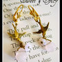 SPARROWS & FLOWERS VINTAGE EARRINGS 