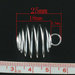 Ciondolo a Spirale gabbia Traforato Argentato  per perla o pietra 2,5x2 cm