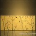 Golden Birds - Testiera da letto dipinta a mano