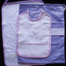 Set asilo 3 pezzi da ricamare punto croce tela aida tovaglietta bavaglino asciugamani