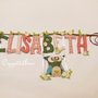 ELISABETH: ghirlanda di lettere di stoffa imbottite per personalizzare e decorare la cameretta della vostra bambina!