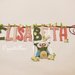 ELISABETH: ghirlanda di lettere di stoffa imbottite per personalizzare e decorare la cameretta della vostra bambina!