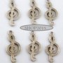 Charm Ciondolo nota musicale chiave di violino 1,3×2,8 cm
