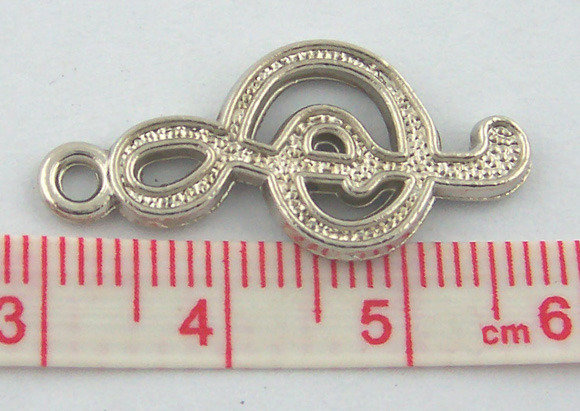 Collana Con Ciondolo Nota Musicale Chiave Acuta – Zirconi Tono Argento – Nuova Senza Etichette