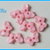 set 10 bottoncini farfalla rosa