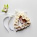 Ghirlanda di fiori di feltro a cuore per una cornice da appendere o calamita: bomboniera, idea regalo, decorazione romantica e shabby chic!